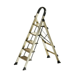Escalera De Aluminio Dorada 5 Escalones By Lubabycas