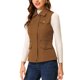 thumbnail image 4 of INSPIRE CHIC Chaqueta de Mujer con Cremallera Sin Mangas Anorak Chaleco Utilitario con Bolsillos S Marrón, 4 of 6