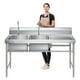 thumbnail image 2 of Lavafondos Doble Acero Inox. 150x60x90 cm. Secador derecho, 2 of 11