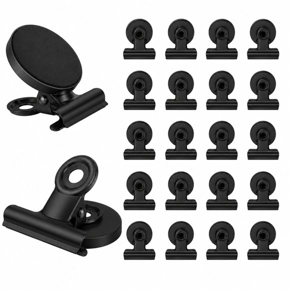 Clips magnéticos Mindful Design - paquete de 20, color negro