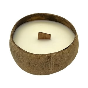 Fliperex - Vela Aromatica Ecologica En Cascara De Coco Cera De Soja Cafe