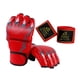 thumbnail image 4 of Guantes De Boxeo De Medio Dedo Guantes MMA Para Saco De Boxeo Muay Thai Artes Marciales Rojo, 4 of 5