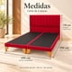 thumbnail image 4 of Set De Cama 2 Plazas Lineal Felpa Roja Sin Colchón, 4 of 8