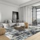 thumbnail image 4 of Alfombra Gent drizz 279 cm x 356 cm Lavable con diseño abstracto en negro, gris y dorado, 4 of 7