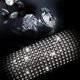 thumbnail image 3 of Funda de volante CAR PASS de piel negra con diamantes de imitación, 3 of 7