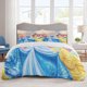 thumbnail image 1 of Dis-ney Princess Bedding Sets Cartoon Duvet Cover Lightweight 3 Piece Bet Sets for Kids Boys Girls, 1 of 5
