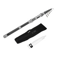 Ioensy - Caña De Pescar Telescópica De Fibra De Carbono, Caña De Pescar Portátil De Agua Salada De Mar, 1,5 M