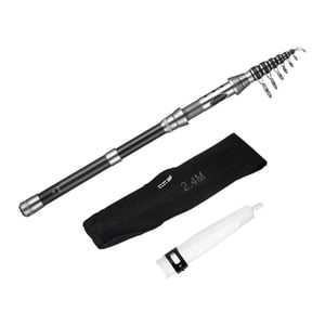 Ioensy - Caña De Pescar Telescópica De Fibra De Carbono, Caña De Pescar Portátil De Agua Salada De Mar, 1,5 M