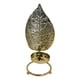 thumbnail image 1 of Porta vela diseño hoja dorado, 1 of 3