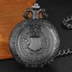 thumbnail image 3 of Reloj de bolsillo Realpoo de cuarzo para hombre con esfera de números arábigos y cadena, 3 of 8