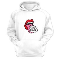 Genérico - Polerón Canguro Girl Power Blanco Talla Xl Unisex