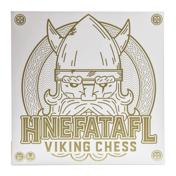 Juego de estrategia Hnefatafl Marbles para dos jugadores con tablero de madera