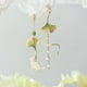 thumbnail image 1 of 1pc, Forget Me Not And Queen Anne's Lace Pressed Wildflower Earrings, Pressed Flower Teardrop Earrings Dry Flowers, Drop Dangle Earring For Women Girls, Personalized Handmade Earrings, Gift For Woman, 1 of 3