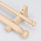 thumbnail image 1 of Set De Barras Madera Doble 22/35 mm Natural 240 cm, 1 of 5