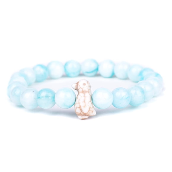 Pulsera elástica Fahlo de seguimiento de pingüinos, talla única, color verde agua