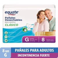 Pañales Adultos Clasicos Talla G 8 Un Equate