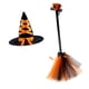 thumbnail image 1 of Sombrero De Escoba De Bruja De Halloween Palo De Escoba De Bruja Para Carnavales Fotografía Navide?a Naranja, 1 of 5