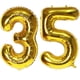thumbnail image 1 of Número De Globo 35 Dorado De 35 Pulgadas Para Decoración De Fiestas, 1 of 6