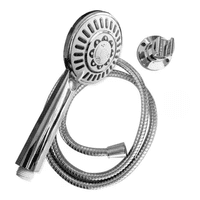 Genérica - Juego De Ducha Completo Cabezal Soporte Y Flexible 1.5M