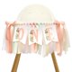 thumbnail image 1 of Bandera LINGANA para Trona 203 cm Hada de Flores – Primer Cumpleaños, 1 of 9