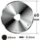 thumbnail image 3 of Hojas para Cortadora Rotativa SUBSTIGO Acero SKS-7 60 mm Paquete de 10, 3 of 5