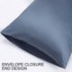 thumbnail image 5 of PiccoCasa Fundas de Almohada de Lujo de Satén Juego de Fundas de Almohada Sedosas de 2, Reina Gris Pizarra, 5 of 7