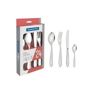 Tramontina - Juego De Cubiertos Angra 24 Piezas Acero Inoxidable