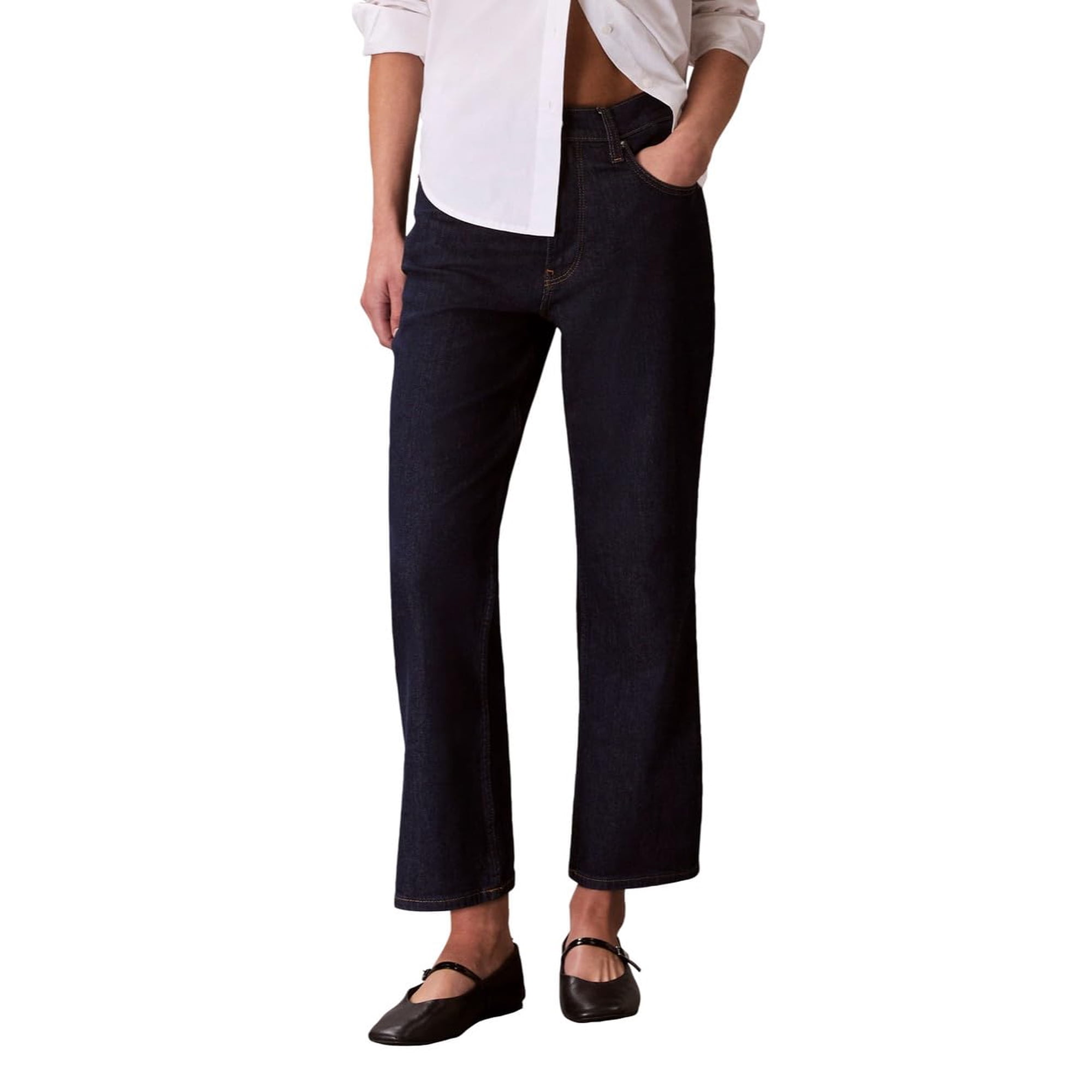 Pantalones Vaqueros Calvin Klein De Talle Alto Para Mujer