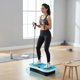 thumbnail image 3 of Plataforma Vibratoria PWRFitness PV300 Celeste con Masajeador de Pies y Bandas Elásticas, 3 of 3
