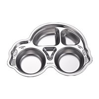 Magideal - Platos Para Niños Bandeja De Comida Dividida, Bandeja De Comida Irrompible Para Niños, Plato De Cena Con Secciones, Plato De Cena Para Bebés Y Niños, Auto