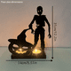 thumbnail image 1 of 1pc Metal Iron Ghost Jack-o'-lantern Skeleton Candle Holder for Autumn Thanksgiving Halloween Harvest Festival - Luminous Atmosphere Props for Home Table Decor, 1 of 5