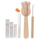 thumbnail image 4 of Kit Que Se Avecina Mango Hogar De Madera Antiguo Plegable Rebordear Tejer, 4 of 5