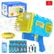 thumbnail image 1 of Pistola Lanza Burbujas Bazooka 86 Agujeros Luz Juguete Niños Azul, 1 of 10