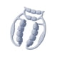 thumbnail image 2 of Rodillo Masajeador De Piernas De 21 Ruedas Para Entrenamiento Muscular, Muslos Y Pantorrillas, Gimnasio, Azul, 2 of 5