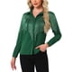 thumbnail image 1 of INSPIRE CHIC Camisa Occidental de Flecos para Mujer de Manga Larga con Botones, Blusa con Ribete de Borlas y Cuello Abatible Verde Oscuro M, 1 of 6