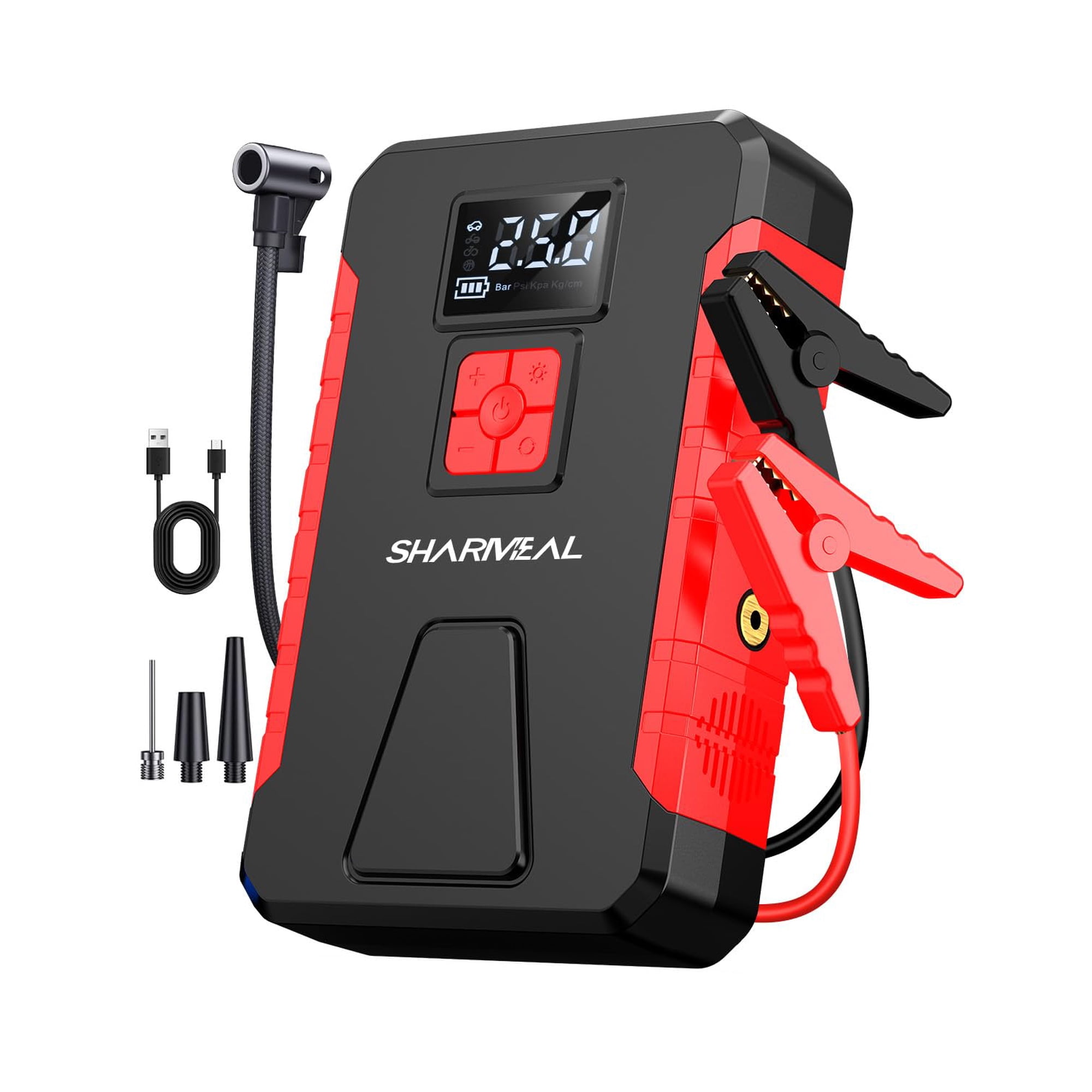 Jump Starter Con Compresor De Aire Sharmeal 5000a 160psi