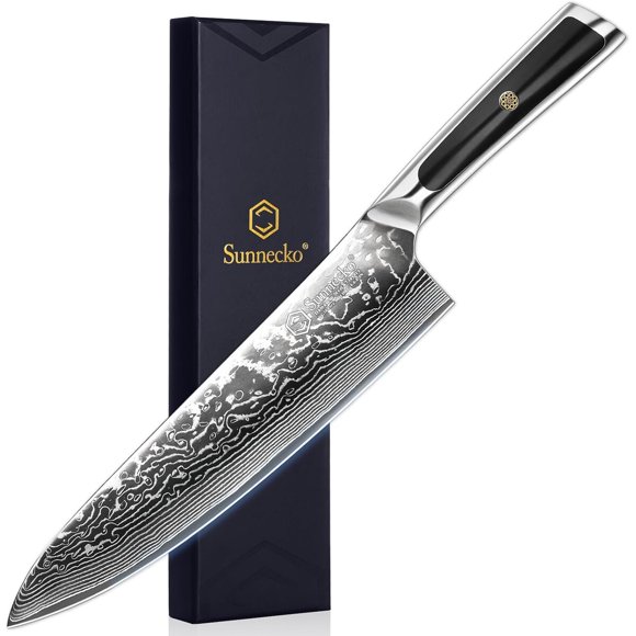 Cuchillo Chef Sunnecko Damasco 8 Pulgadas VG10 67 Capas