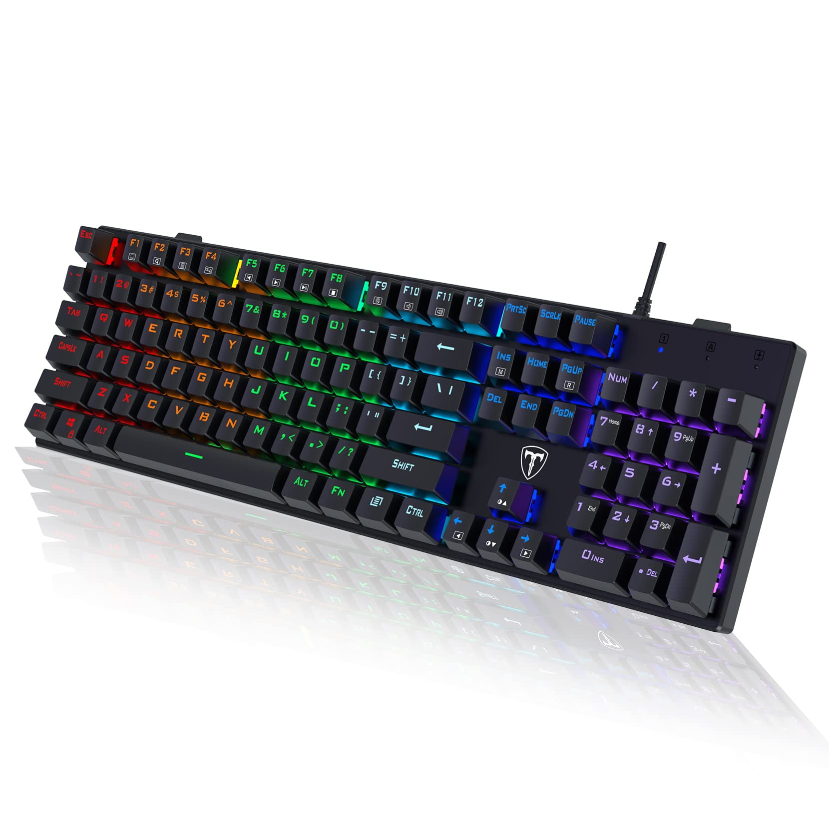 Teclado Para Juegos Risophy Mechanical Rgb 104 Teclas Blue Switch