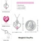 thumbnail image 4 of Collar HESHPAWS 925 Sterling Silver Birthstone Rose Flower Heart Pendant 18+2", 4 of 7