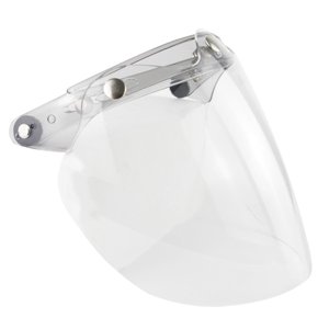 Ioensy - Protector De Lente Con 3 Viseras A Presión Para Cascos Abiertos, Parabrisas Retro, Duradero, Transparente