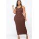 thumbnail image 1 of Vestido Largo Básico Liso de Talla Grande, 1 of 2