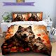 thumbnail image 1 of Quilt Set Featuring Autumn Wolves - a Soft And Cozy Cover for Your Bedroom Guest Room Or Dormitory Including 1 Duvet Cover And 2 Pillowcases, 1 of 1