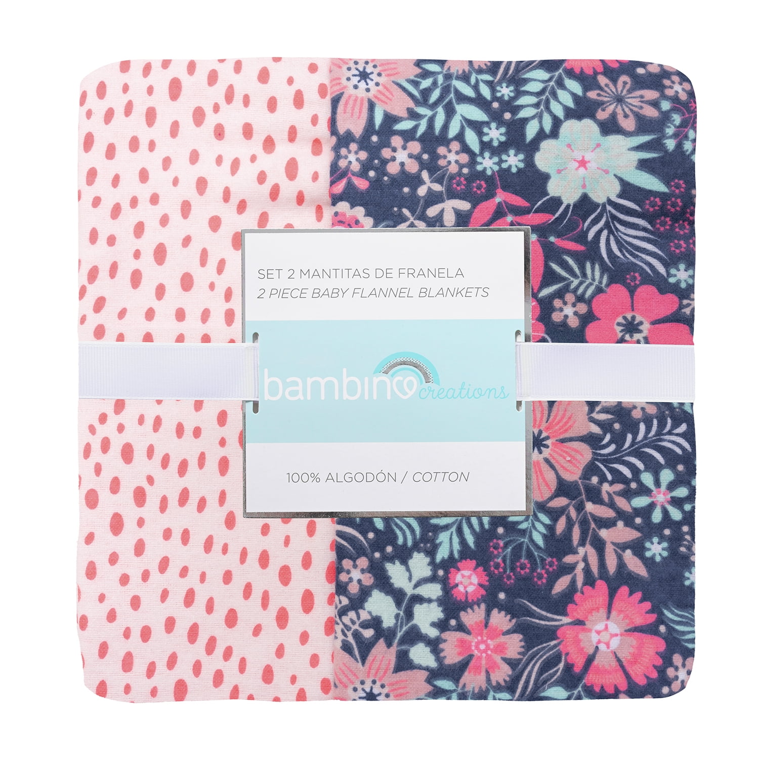 Bambino - Set 2 Mantita Franela Fucsia Jirafas Niña