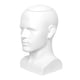thumbnail image 3 of Cabeza De Maniquí Calva, Soporte De Exhibición De Peluca Masculina Para Postizos, Diadema Para Auriculares, Color Blanco, 3 of 5