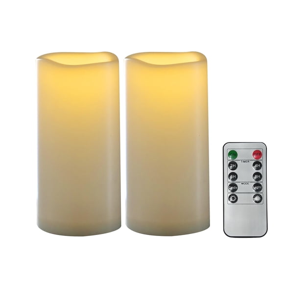 Velas LED CANDLE CHOICE 8 cm x 15 cm, paquete de 2 con control remoto