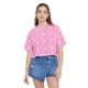 thumbnail image 1 of Polera Niña Teen Crop Full Print Rosado Corona, 1 of 5