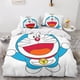 thumbnail image 2 of Juego de ropa de cama de Doraemon, funda nórdica con cierre de cremallera, bonito juego de funda nórdica de anime para adolescentes, niños, niñas y adultos, 3 piezas de microfibra duradera, 2 of 3