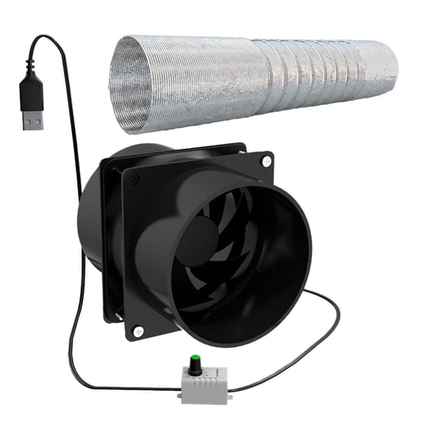 Extractor De Aire Ventilador De Ventilación Para Acampar Energía Libre Ventilador De Tubo Portátil Para Montaje En Techo Y Pared Para Ventana Gar Tubo De Doble Ventilador 3m