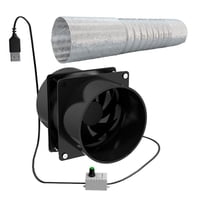 Magideal - Extractor De Aire Ventilador De Ventilación Para Acampar Energía Libre Ventilador De Tubo Portátil Para Montaje En Techo Y Pared Para Ventana Gar Tubo De Doble Ventilador 3M