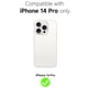 thumbnail image 2 of Funda Svanove para iPhone 14 Pro, diseño de lazo burdeos transparente, 2 of 7